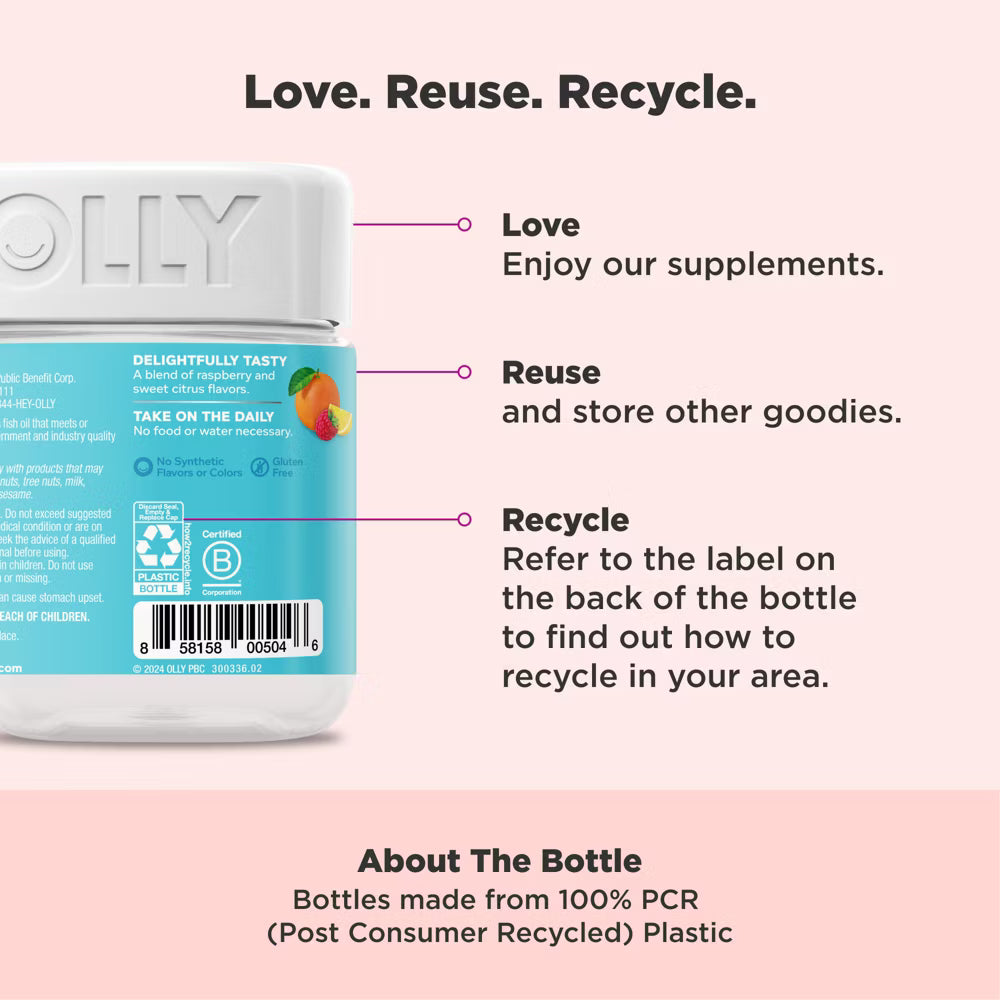 OLLY Essential Prenatal Multivitamin Gummies - Sweet Citrus - 60ct