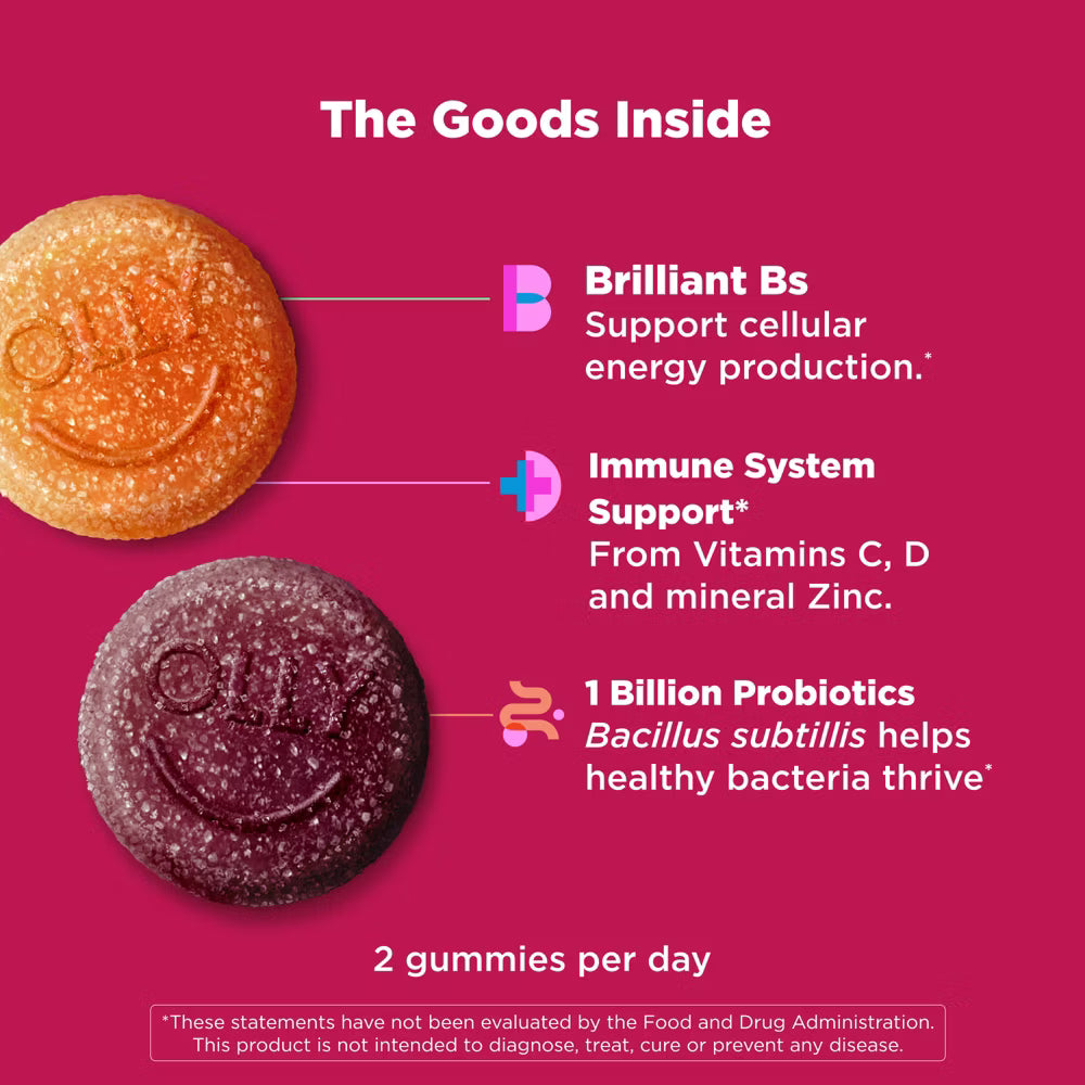 OLLY Probiotic + Prebiotic Gummies - Peachy Peach - 50ct