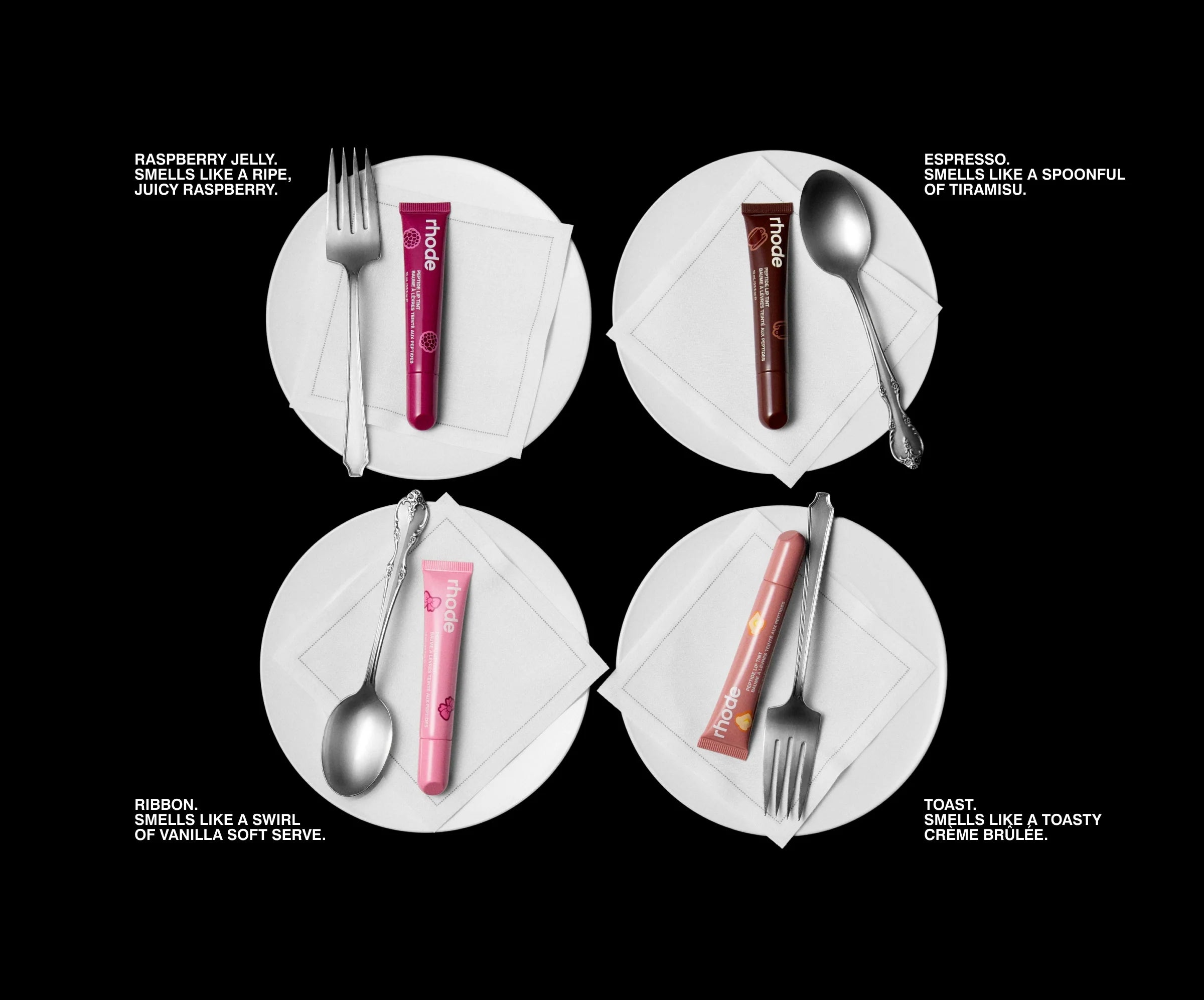 The scented peptide lip tint set- Rhode