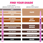 Brow Pop Dual-Action Filling and Shaping Easy Eyebrow Pencil-Kosas