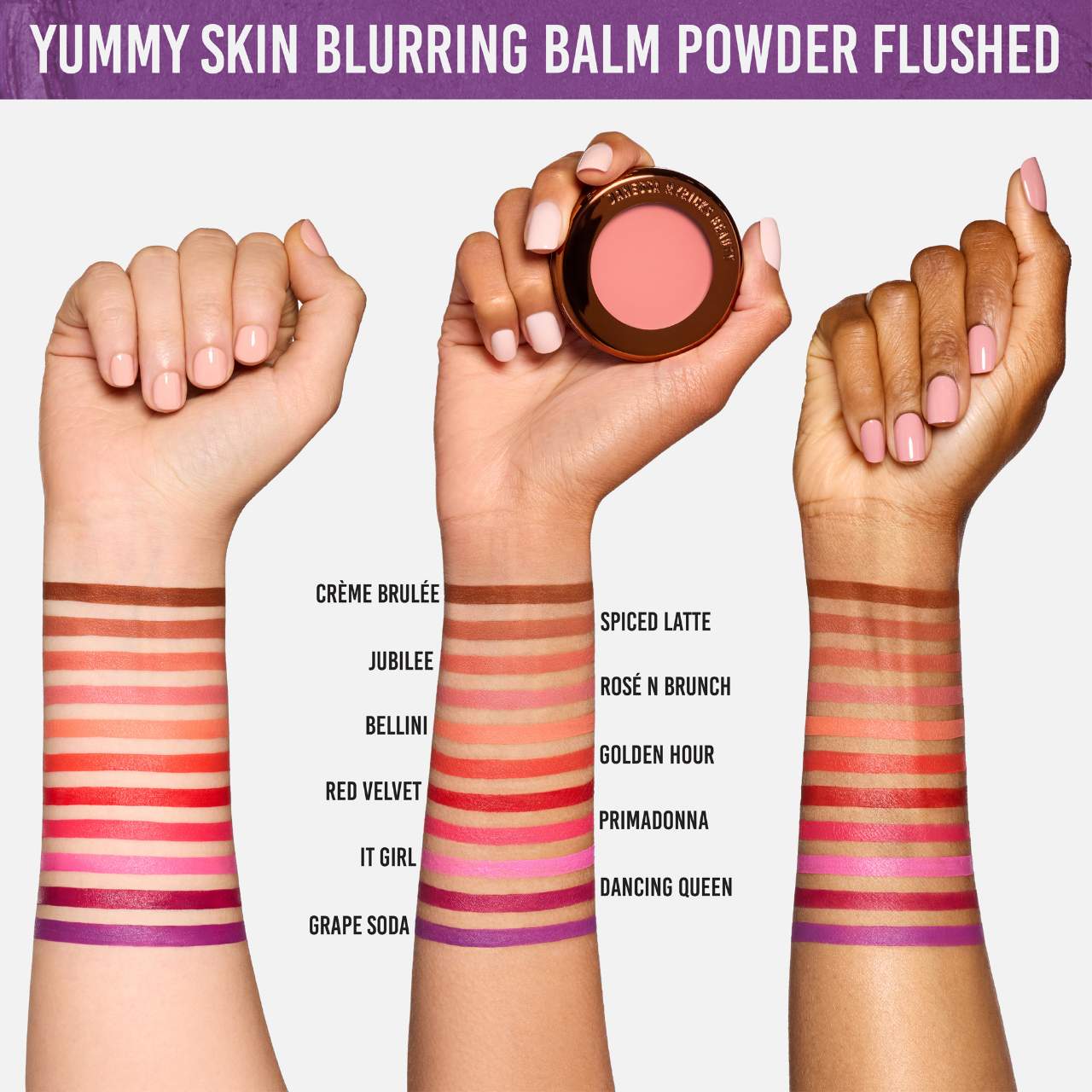 Yummy Skin Blurring Balm Powder Flushed - Matte Color for Cheek & Lip - Danessa Myricks Beauty