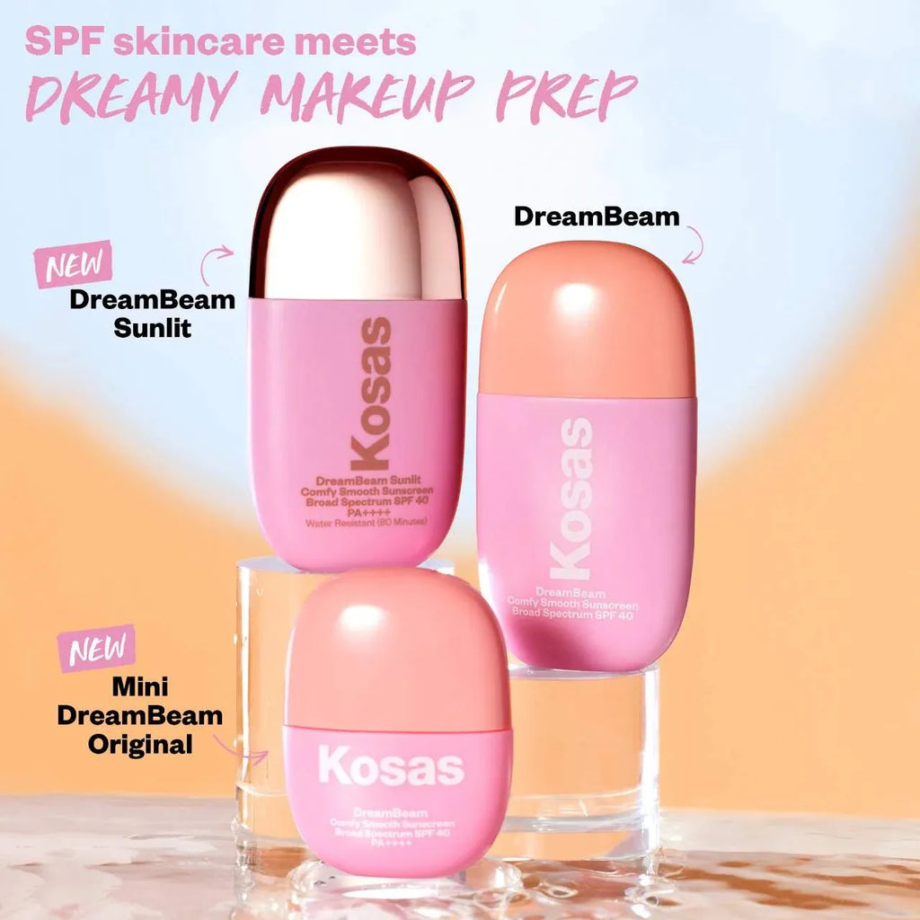 Mini DreamBeam Silicone-Free Mineral Sunscreen SPF 40 with Ceramides and Peptides-Kosas