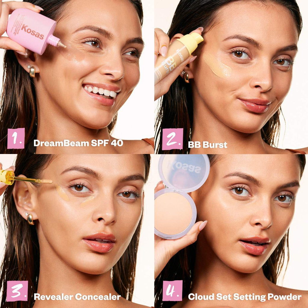 DreamBeam Silicone-Free Mineral Sunscreen SPF 40 with Ceramides and Peptides-kosas