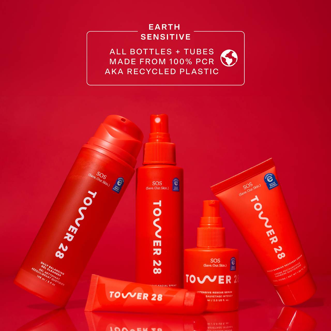 SOS Gentle Hydrating Gel Cleanser + Makeup Remover -Tower 28