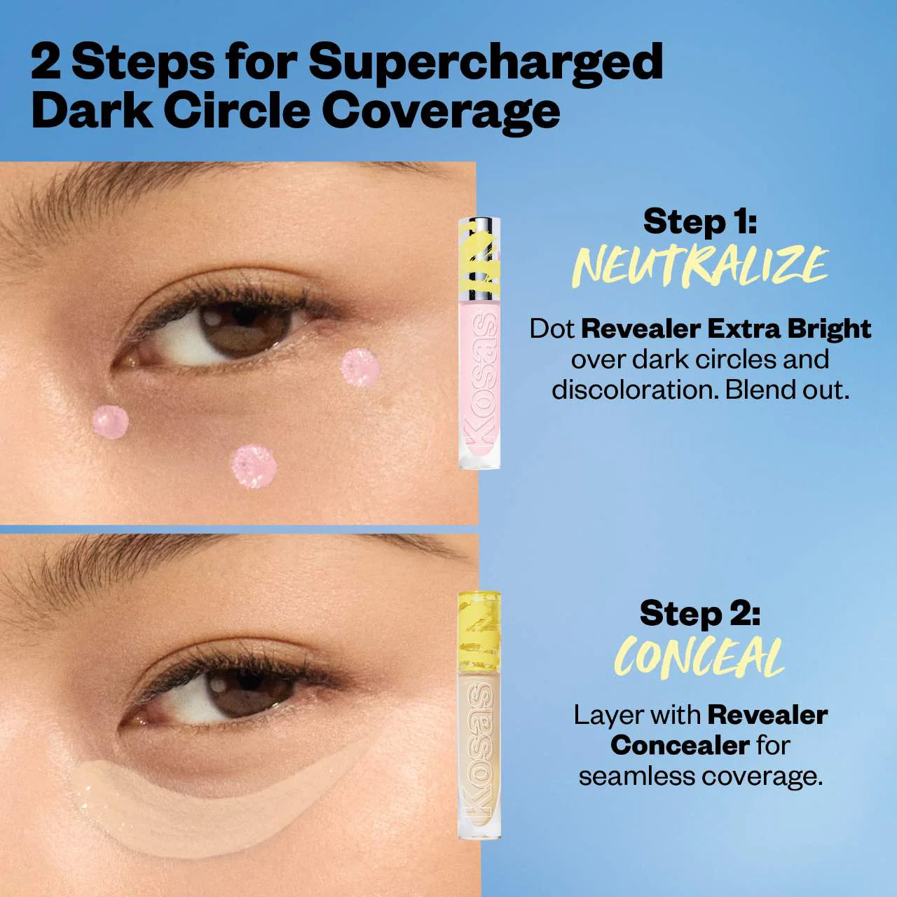 Revealer Extra Bright Serum-Powered Color Correctors for Dark Circles-Kosas
