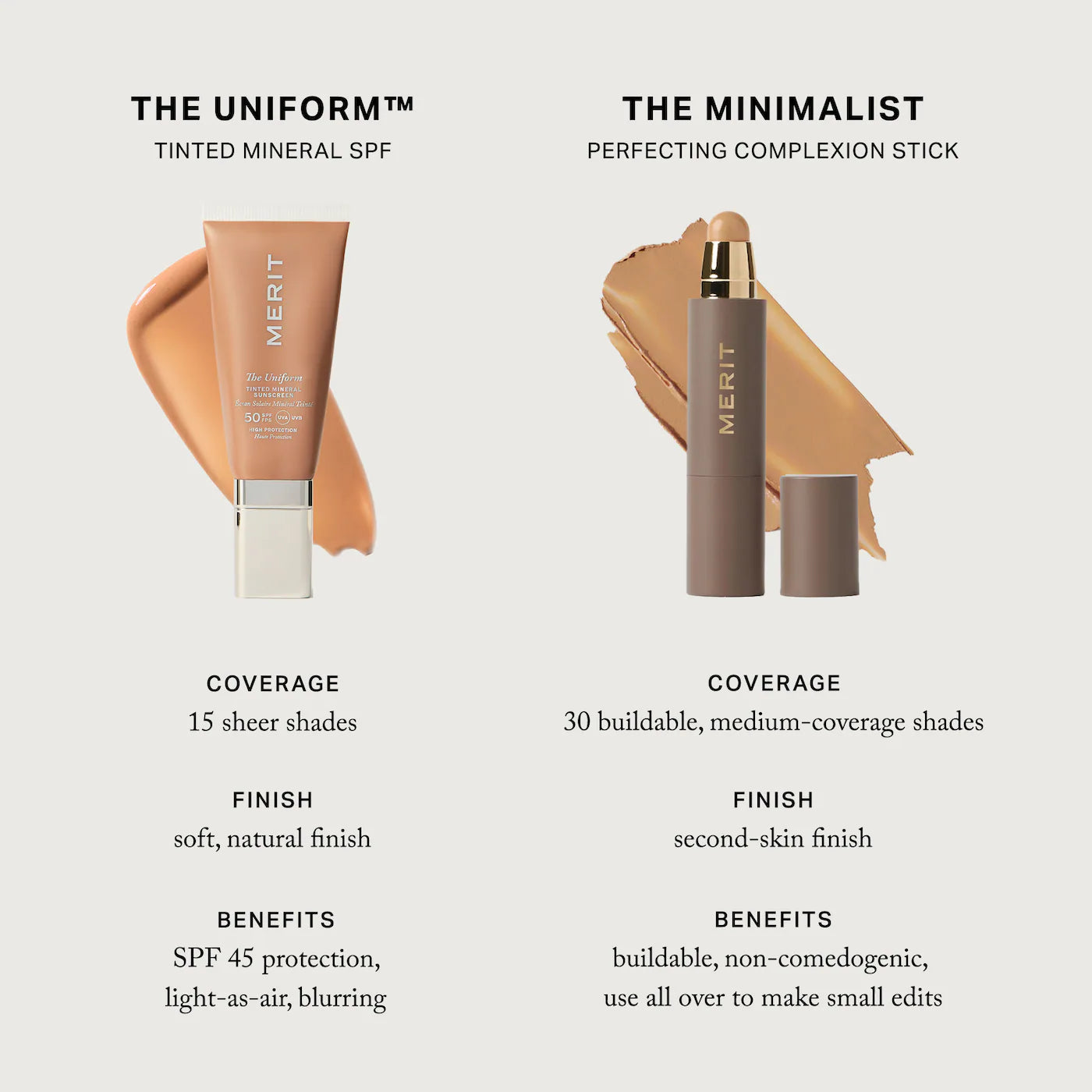 The Uniform Tinted Mineral Sunscreen Broad Spectrum SPF 45-Merit