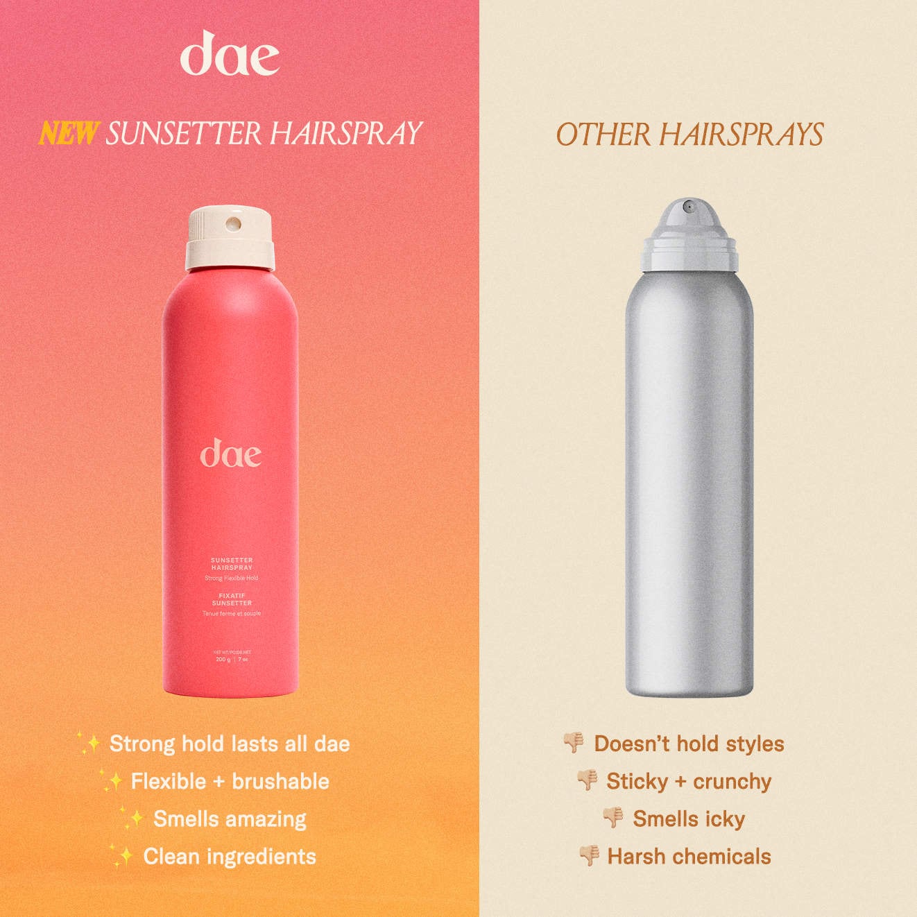 Sunsetter Strong Hold Flexible Hairspray - Dae Hair