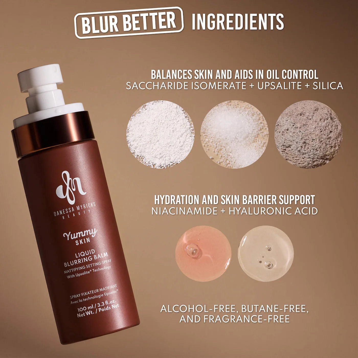 Yummy Skin Liquid Blurring Balm Mattifying Setting Spray - Danessa Myricks Beauty