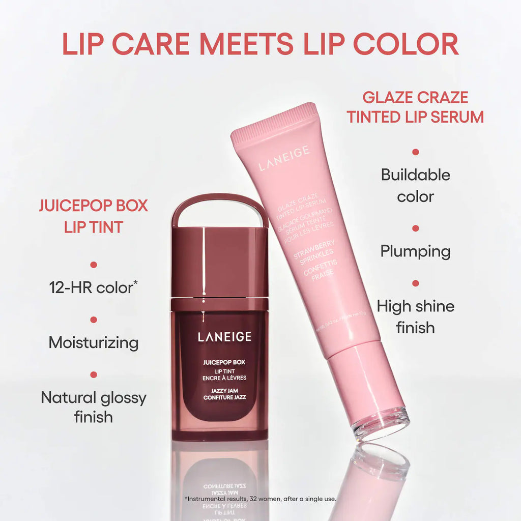 JuicePop Box Lip Oil Stain 12HR Hydrating Tint-LANEIGE