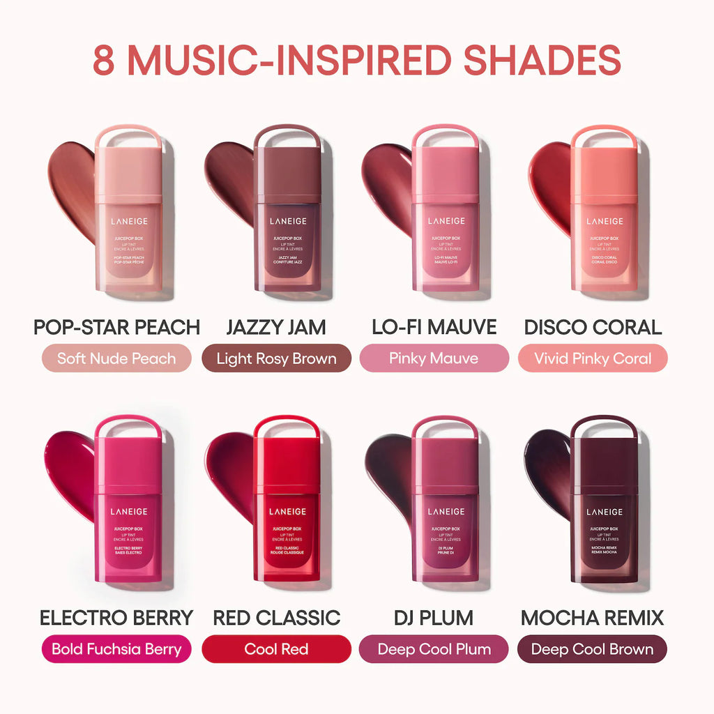 JuicePop Box Lip Oil Stain 12HR Hydrating Tint-LANEIGE