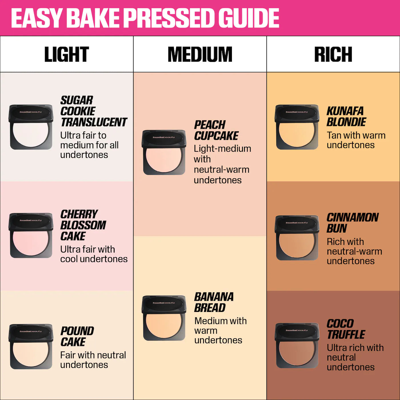 Easy Bake Airbrush Matte Pressed Setting Powder-Huda Beauty